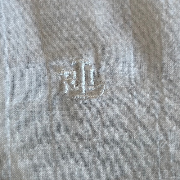 Ralph Lauren White Cotton Peasant Tunic Blouse Cover Up Size Large - Picture 6 of 12